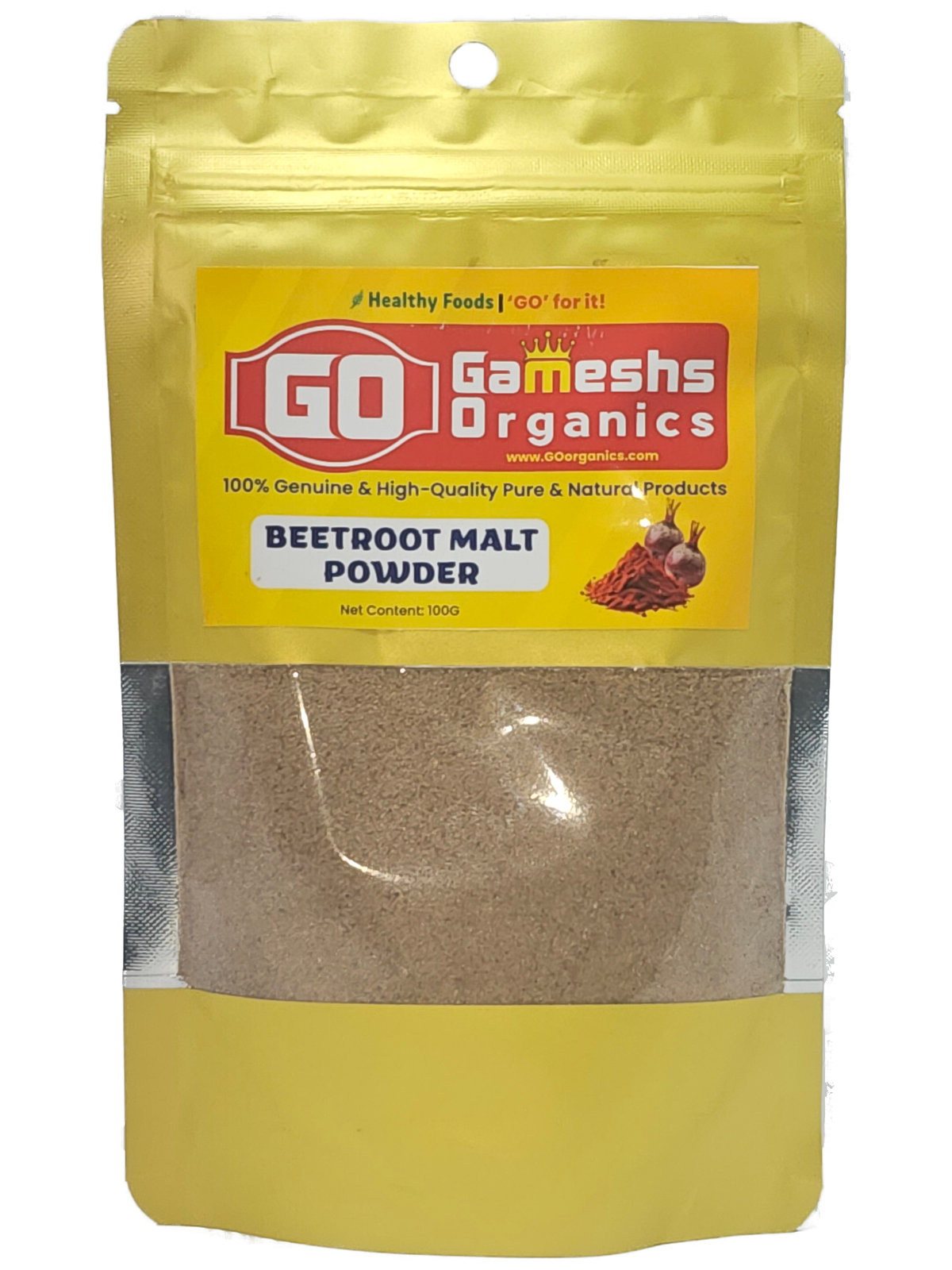 Beetroot Malt Powder 100g - Gameshs Organics