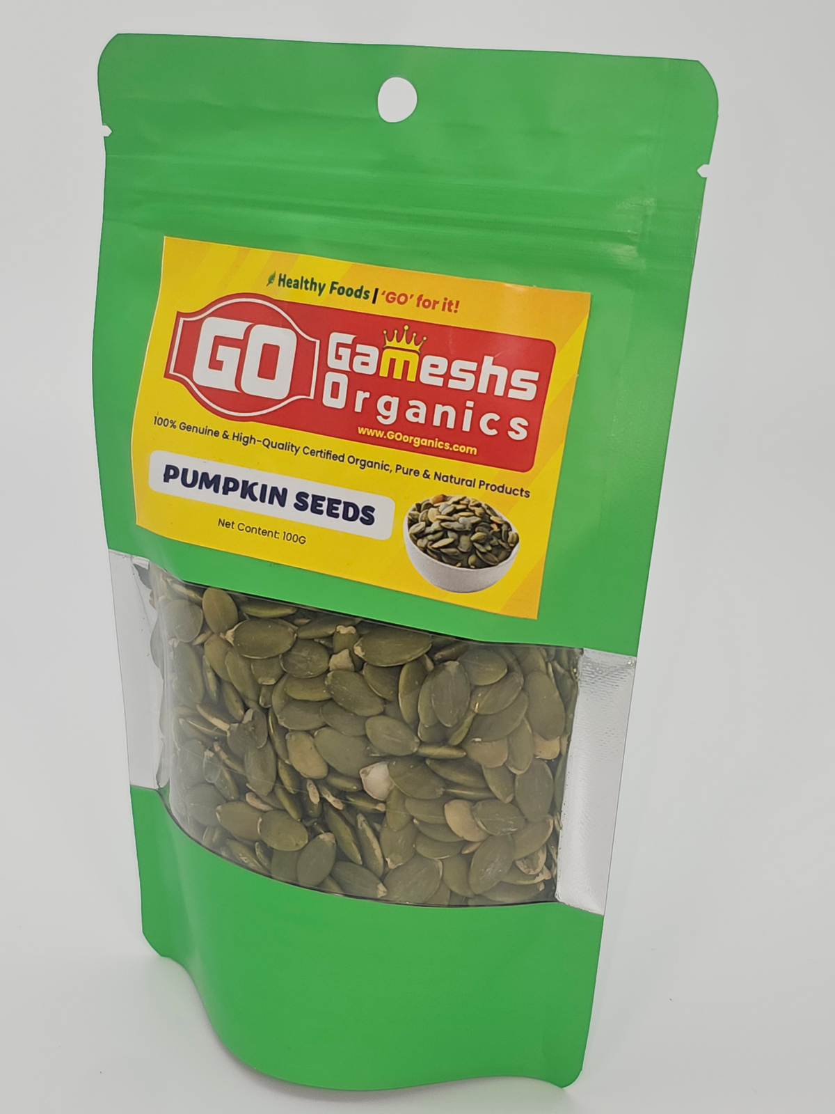 Gameshs Organics Raw Pumpkin Seeds 100g Pack