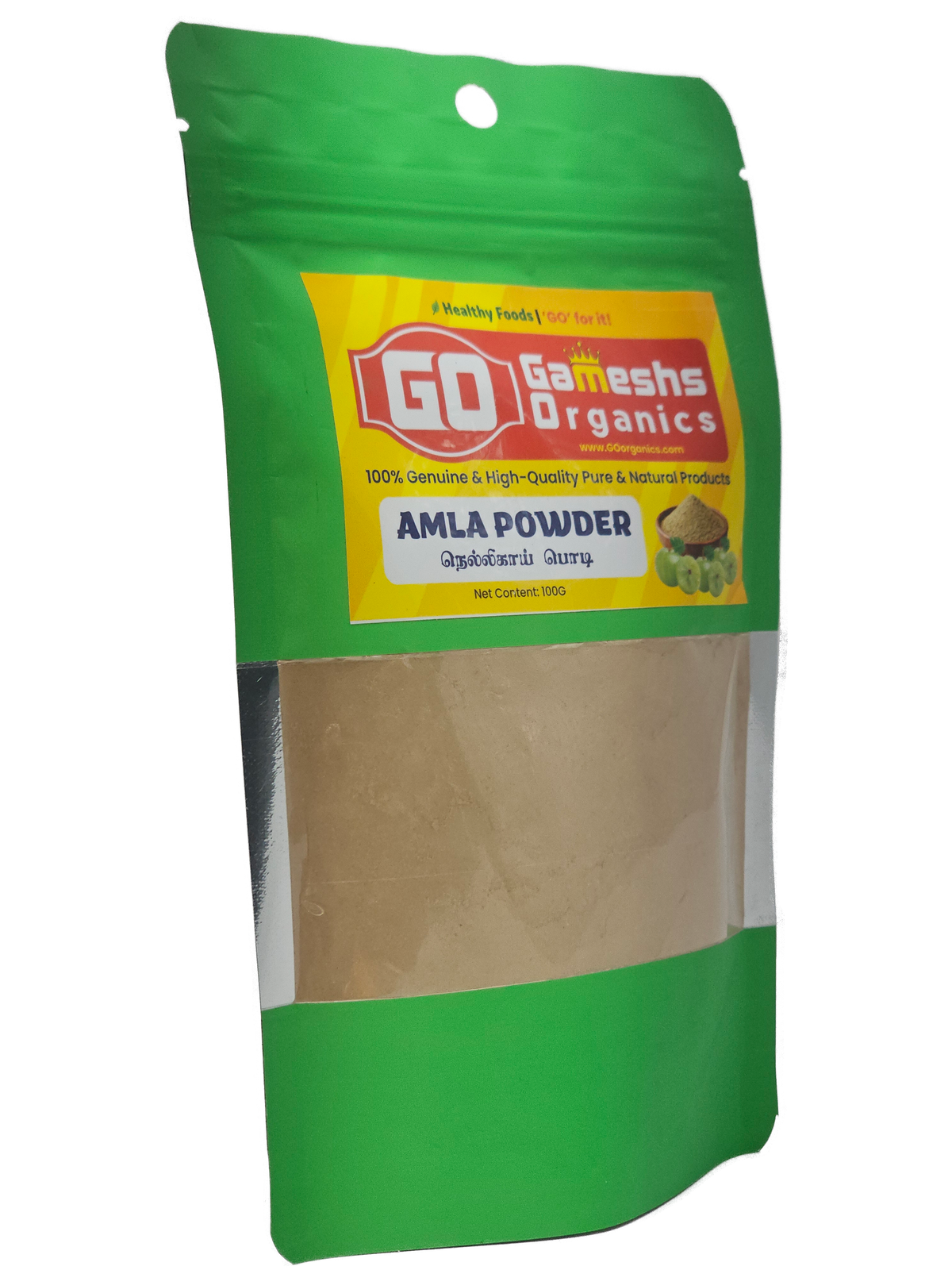 Gameshs Organics Pure Amla Powder 100g Pack